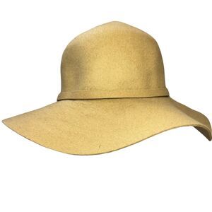 DEENA & OZZY Camel Wide Brim Wool Floppy Hat - 100% Wool, Urban Outfitters Brand